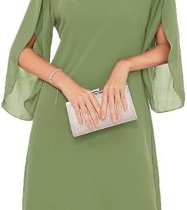 GRACE KARIN Women's Chiffon Dress - Flutter Sleeve - Cocktail/Wedding - Sizes 8-20 - Elegant Party Wear - Perfect for Sp